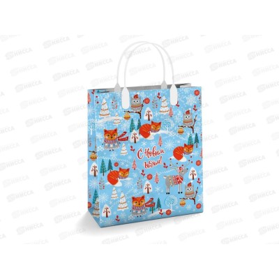 Сумочка пластиковая мягкий Новый Год 23*27 Холодок *40