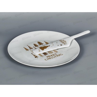 Набор для торта Елочки (блюдо+лопатка) MFK09096