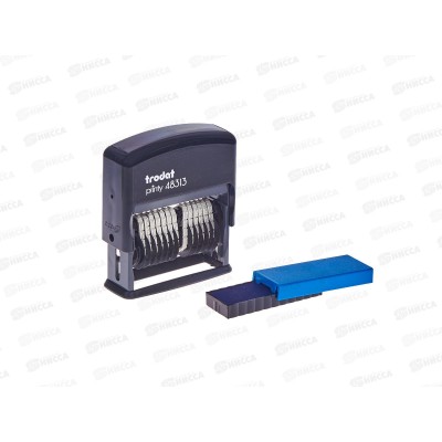 Штамп. TRODAT нумератор, 13разр.,4,8*3,8мм, пласт.,48313(53198) *10 Штамп. TRODAT нумератор, 13разр.,4,8*3,8мм, пласт.,48313(53198) *10