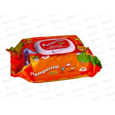 Pamperino влажные салфетки детские Kids с ромашкой с клапаном 130шт *12  72954