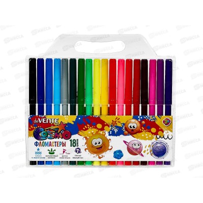 Фломастеры 18цв. deVente Cosmo в/к пл. блистер 5082310 *12/144 Фломастеры 18цв. deVente Cosmo в/к пл. блистер 5082310 *12/144