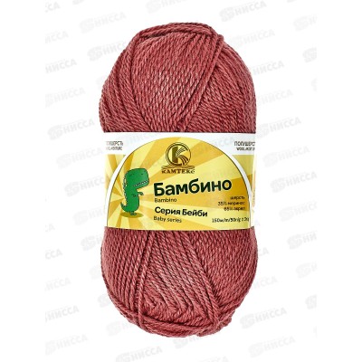 Пряжа Бамбино Брусника шерсть/акрил 50гр 150м 088 *10 Пряжа Бамбино Брусника шерсть/акрил 50гр 150м 088 *10