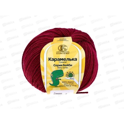 Пряжа Карамелька акрил 100% 50гр 175м Вишня 091 *10 Пряжа Карамелька акрил 100% 50гр 175м Вишня 091 *10