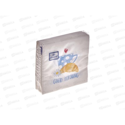 Салфетки 2 слойные 30 листов 20*20 Bouquet Good moming,57618 *26