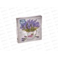 Салфетки 3 слойные 25 листов 24*24 Bouquet de Luxe Лаванда,37097 *15