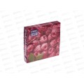 Салфетки 3 слойные 25 листов 24*24 Bouquet de Luxe Малина,37439*15