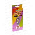 Карандаши 24 цвета J.OTTEN Милашки, картонная упаковка, 7303К-24 *6/120