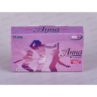 Тампоны "АННА" Люкс SPORT №16 мини *30 Тампоны "АННА" Люкс SPORT №16 мини *30