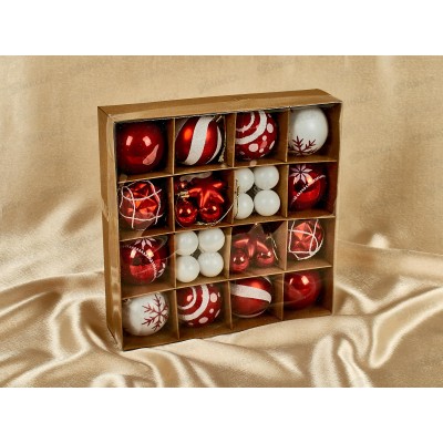 Набор шаров 28шт 3см, 2шт 5см, 12шт 6см  "Красный шик" НШ-1502 Набор шаров 28шт 3см, 2шт 5см, 12шт 6см  "Красный шик" НШ-1502