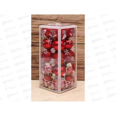 Набор шаров 20шт, 4см "Веселый праздник" красный НУ-0466 Набор шаров 20шт, 4см "Веселый праздник" красный НУ-0466