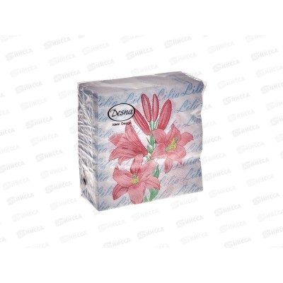 Салфетки 1 слойные 40 листов 24*24 Desna Design Лилии.57581*32