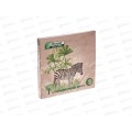Салфетки 2 слойные 25 листов 33*33 Bouquet eco-friendly Крафт Зебра,57021*12