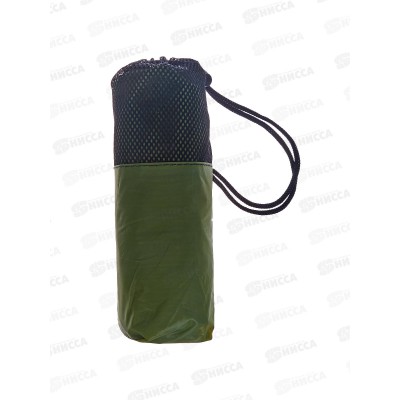 Дождевик Hoody зеленый с капюшоном с резинками на рукавах HODY12