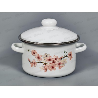 Кастрюля 2,0л эмалированная с рисунком 01-1610/4 Сакура *8 Кастрюля 2,0л эмалированная с рисунком 01-1610/4 Сакура *8