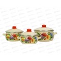 Набор кастрюль Хризантемы 10-319/4