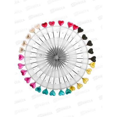 Булавки &quotFavorite Hous&quot 30шт сердечки 5,5см 460-141