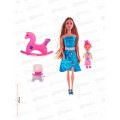 Игровой набор "Семья" кукла 29см, 8см, Е016 в коробке 802043