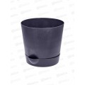 Горшок для цветов с поддоном 3,6л графитовый *20  ИНТ Горшок для цветов с поддоном 3,6л графитовый *20  ИНТ