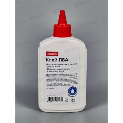 Клей ПВА Hatber 125гр.,078562*10/40 Клей ПВА Hatber 125гр.,078562*10/40