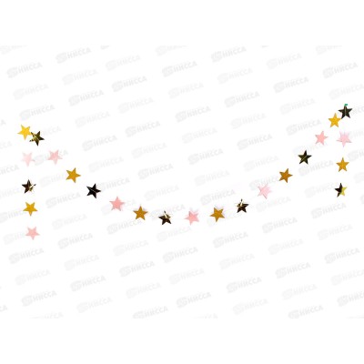 Растяжка "Звездочки" 2,5м 7см микс 219-142 Растяжка "Звездочки" 2,5м 7см микс 219-142