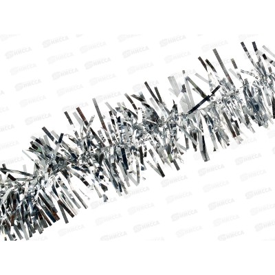 Мишура 002015 классика глянец 5см х 2м. серебро, AL-3366, *3600