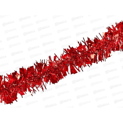 Мишура 002015 переливка обыкновенная  5см х 2м.красный, AL-3347, *800