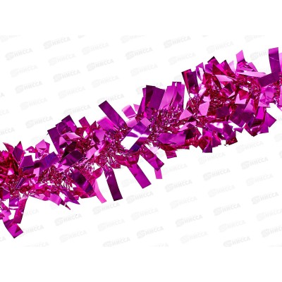 Мишура 002015 супер блеск 9см х 2м. малиновая,  AL-3357, *500