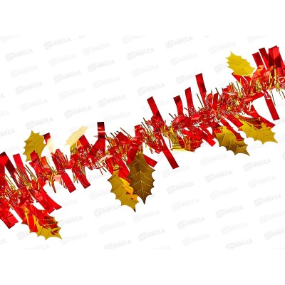 Мишура 002015 цветной микс 8см х 2м. красный+золото, AL-3360, *1200