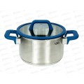 Кастрюля САПФИР 20х10,5см 3.5л, индукционное дно, крышка стекло LR02-792 Кастрюля САПФИР 20х10,5см 3.5л, индукционное дно, крышка стекло LR02-792