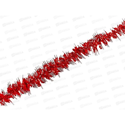 Мишура, 5см. х 2м., AL-13639 красный+белый *1200