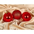 Набор шаров 3шт d8см, красный, SYQA-0122275 Набор шаров 3шт d8см, красный, SYQA-0122275