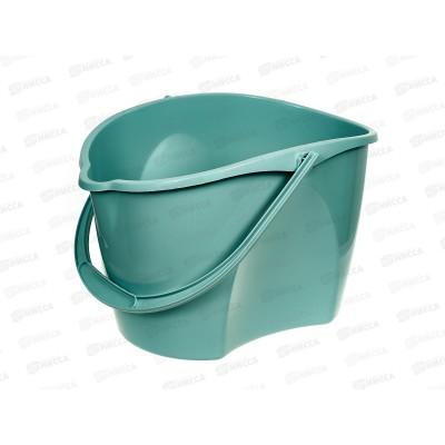 Ведро 12л &quotПресто&quot овальное со сливом С647БИР Бирюзовое