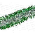 Мишура, 7см. х 2м., AL-13629 зеленый+серебро *600 Мишура, 7см. х 2м., AL-13629 зеленый+серебро *600