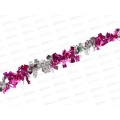 Мишура 7см х 2м. фуксия+серебро, AL-3351, *800