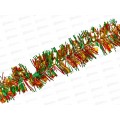 Мишура 002015 3см х 1,5м , AL-8105, зеленый+золото *1200