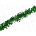 Мишура 002015 5см х 2м , AL-8016, зеленый с белыми звездами*600