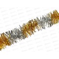 Мишура 002015 змейка с переливом 5смх2м. золото+серебро, AL-3344, *800 Мишура 002015 змейка с переливом 5смх2м. золото+серебро, AL-3344, *800