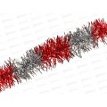 Мишура 002015 змейка с переливом 5смх2м. красный+серебро, AL-3344, *800 Мишура 002015 змейка с переливом 5смх2м. красный+серебро, AL-3344, *800