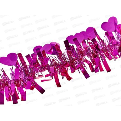 Мишура 002015 классика  8см х 2м. фуксия, AL-3361, *1200