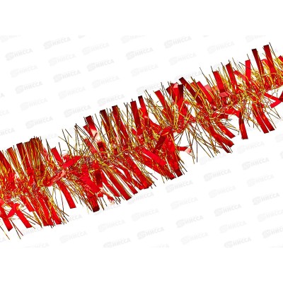 Мишура 002015 классика 11см х 2м. красный+фуксия+золото, AL-3355 *1200