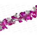 Мишура 002015 8см х 2м, AL-8020, сиреневый-серебро с сердечками*500