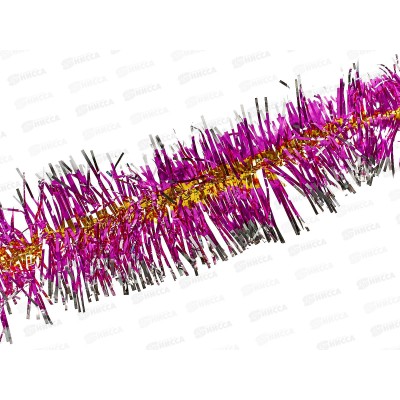 Мишура 002015  9см х 2м. фуксия+золото., AL-3363, *1200