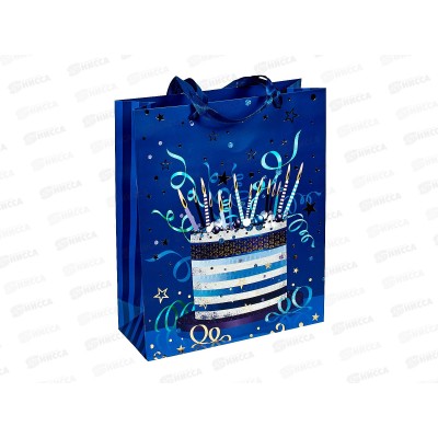 Пакет подароч. бумажный, 26*10*32см, С ПРАЗДНИКОМ!, асс.МС-6735 *20