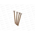 Винт мебельный плоский М6 70мм латунированный (4шт) Винт мебельный плоский М6 70мм латунированный (4шт)