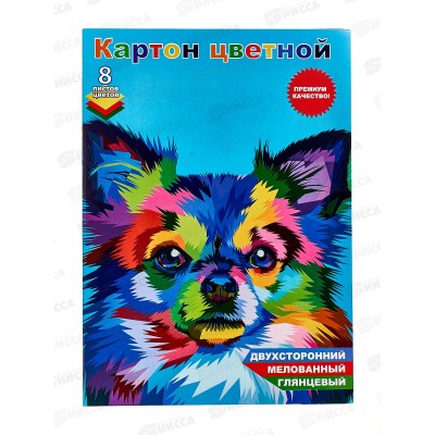 Цветной картон.  8л 8цв  Centrum  71493*30