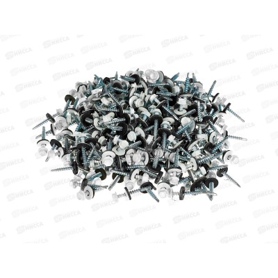 Саморез кровельный RAL9003 4,8*35 (250шт) Сигнальный белый, РусКрепеж *16