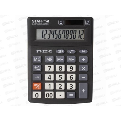 Калькулятор STAFF STF-222,12 разрядный 250420*100 Калькулятор STAFF STF-222,12 разрядный 250420*100