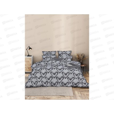 Комплект постельного белья 1,5 спальный Бязь 120гр НН Dark Love 71063-1+70648-29 70*70 2шт