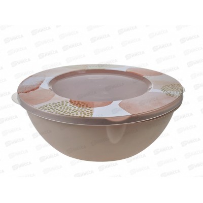 Миска 5л &quotPlast Team&quot с крышкой персиковая карамель РТ107611591 *15