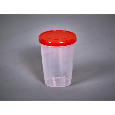 Емкость (Банка) 600мл оранжевая, крышка *45 Емкость (Банка) 600мл оранжевая, крышка *45
